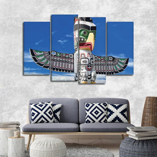 Totem Pole Multi Panel Canvas Wall Art