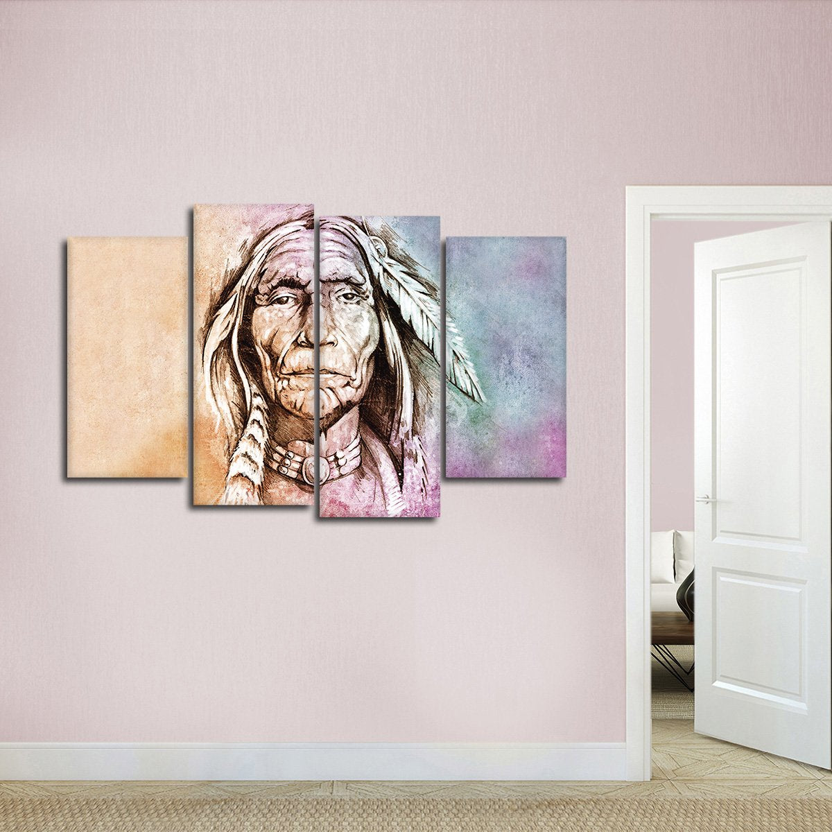 Colorful Chief Multi Panel Canvas Wall Art