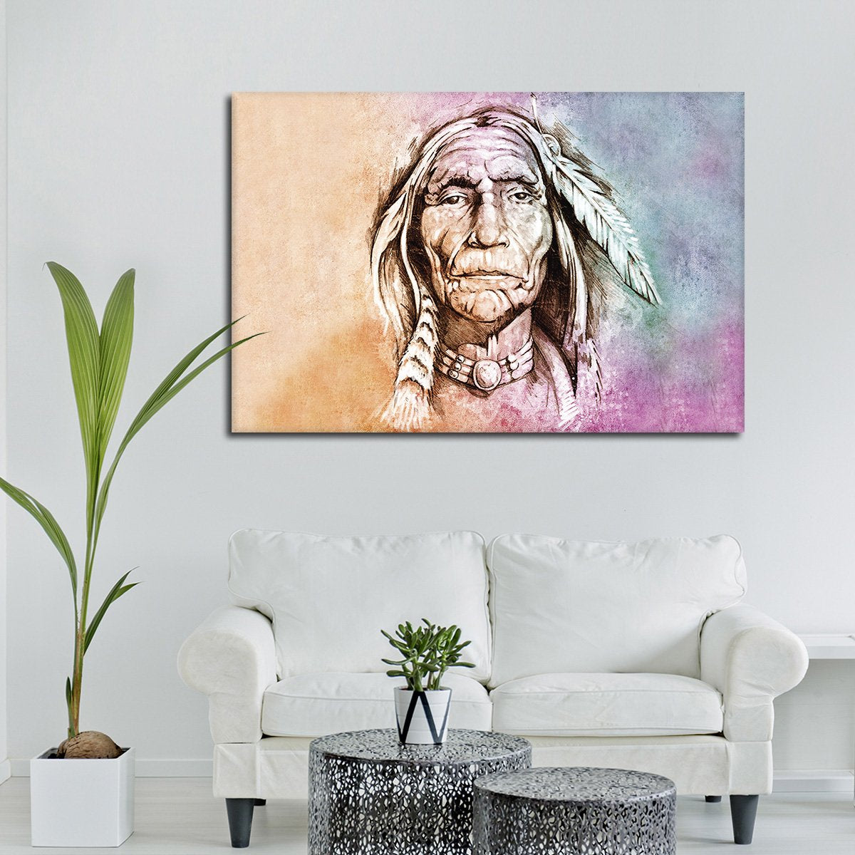 Colorful Chief Multi Panel Canvas Wall Art