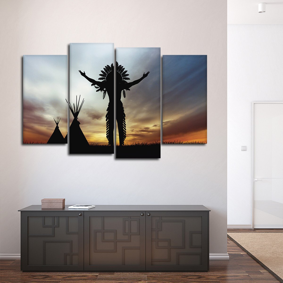 Native Spirit Multi Panel Canvas Wall Art