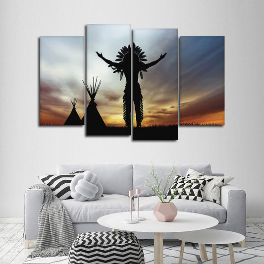 Native Spirit Multi Panel Canvas Wall Art