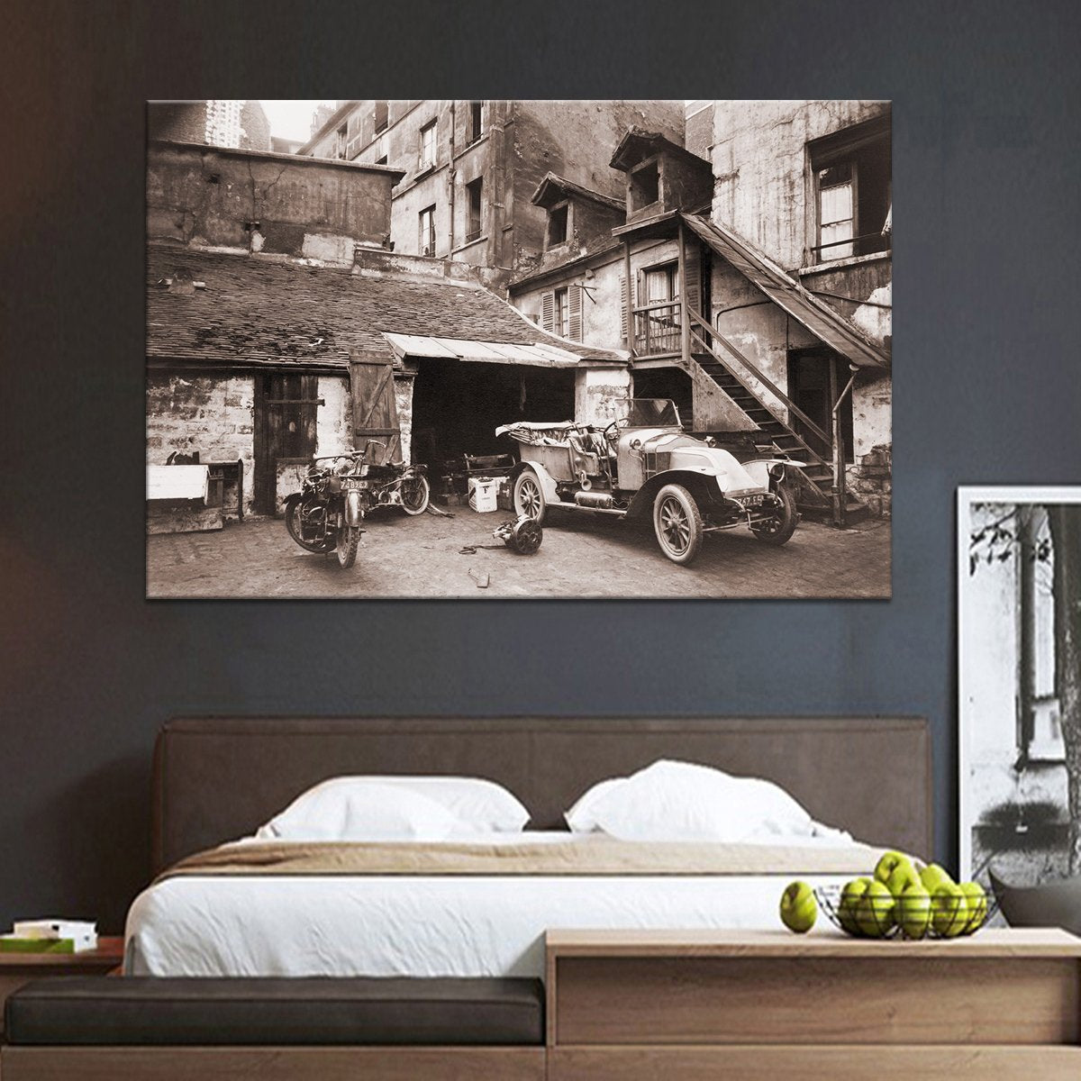 Vintage Parisian Automobile Multi Panel Canvas Wall Art