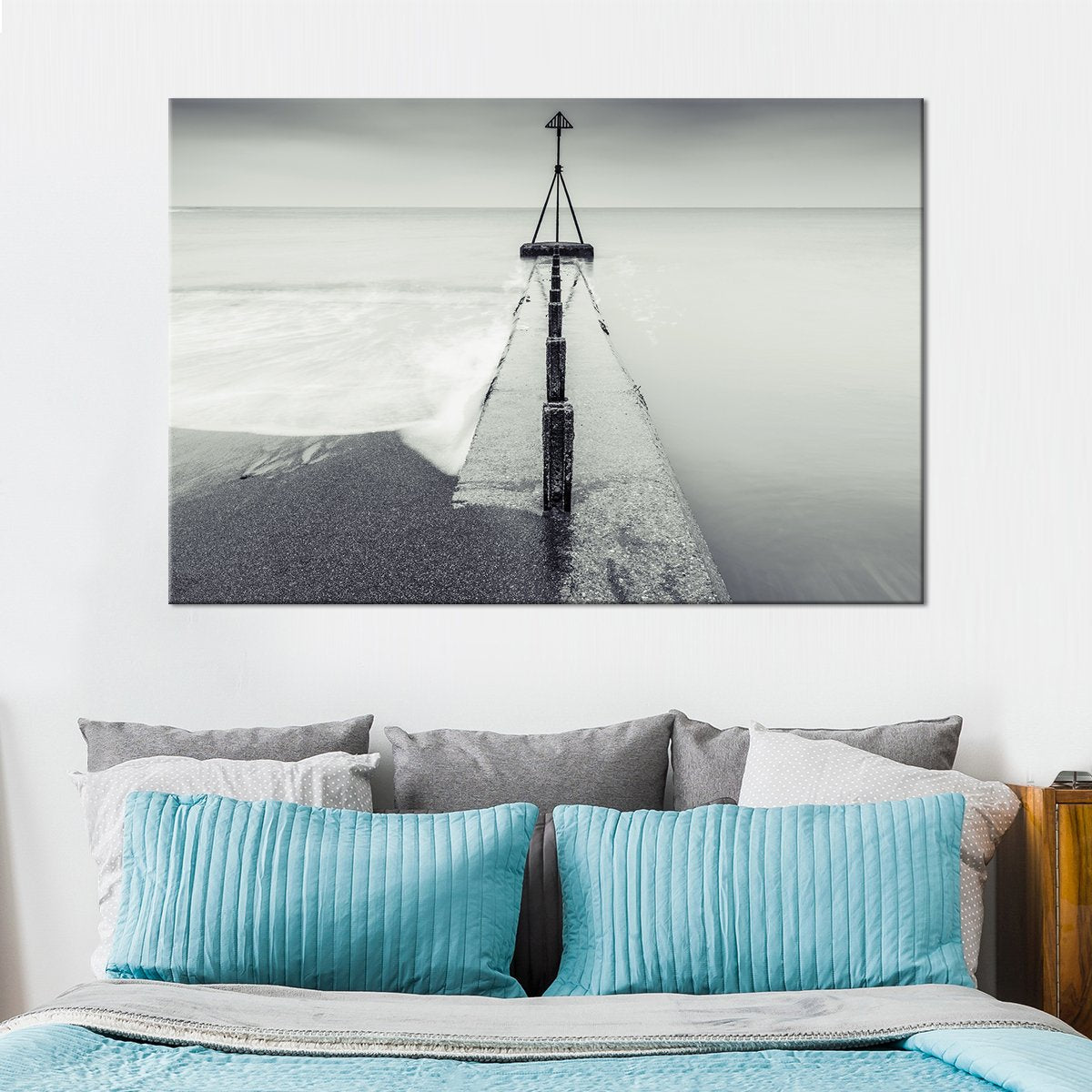 Minimalist Sea Horizon Multi Panel Canvas Wall Art