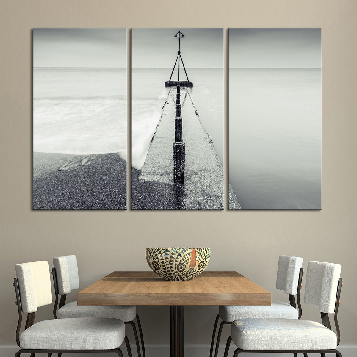 Minimalist Sea Horizon Multi Panel Canvas Wall Art