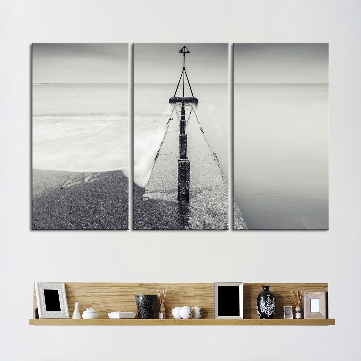 Minimalist Sea Horizon Multi Panel Canvas Wall Art