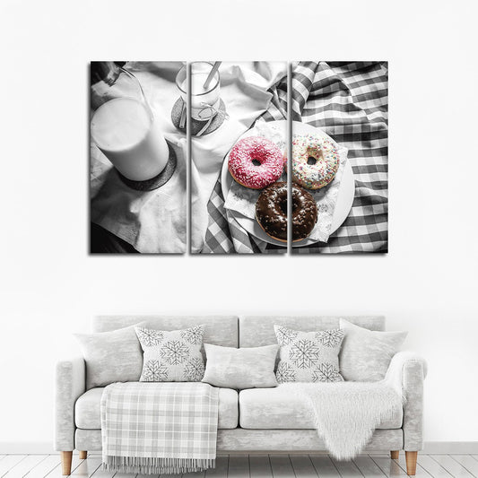 Delicious Doughnuts Pop Multi Panel Canvas Wall Art