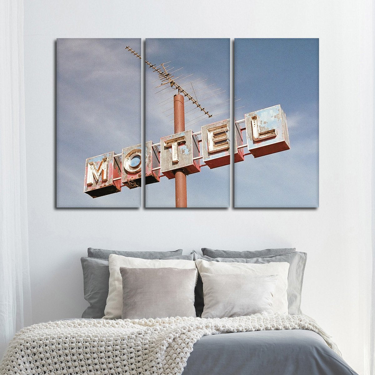 Vintage Motel Multi Panel Canvas Wall Art