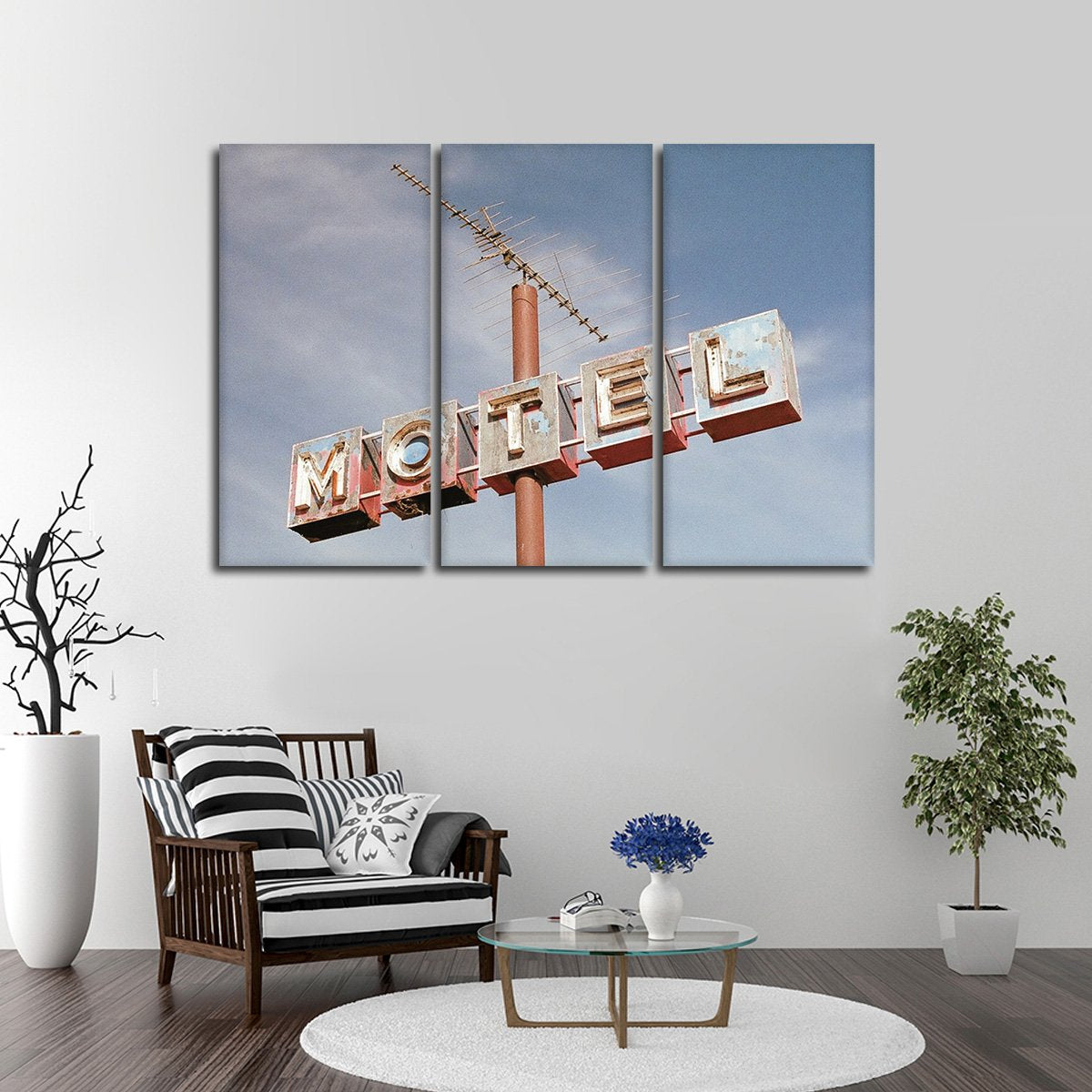 Vintage Motel Multi Panel Canvas Wall Art