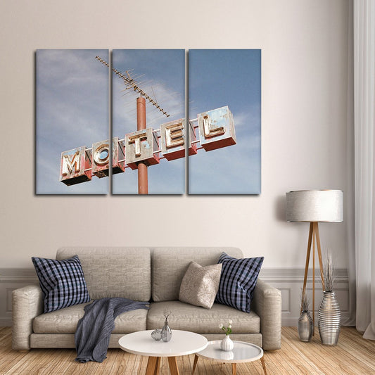 Vintage Motel Multi Panel Canvas Wall Art