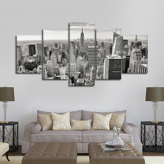 Massive Manhattan Skyline Multi Panel Canvas Wall Art