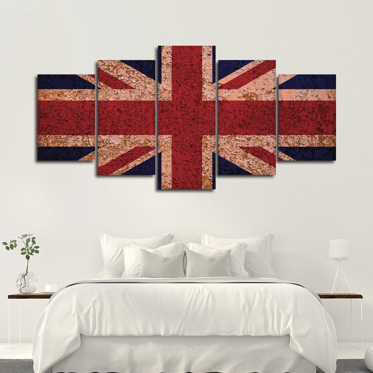 Grunge Great Britain Flag Multi Panel Canvas Wall Art