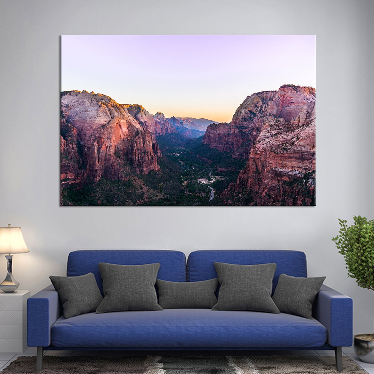 Zion National Park View Multi Panel Canvas Wall Art