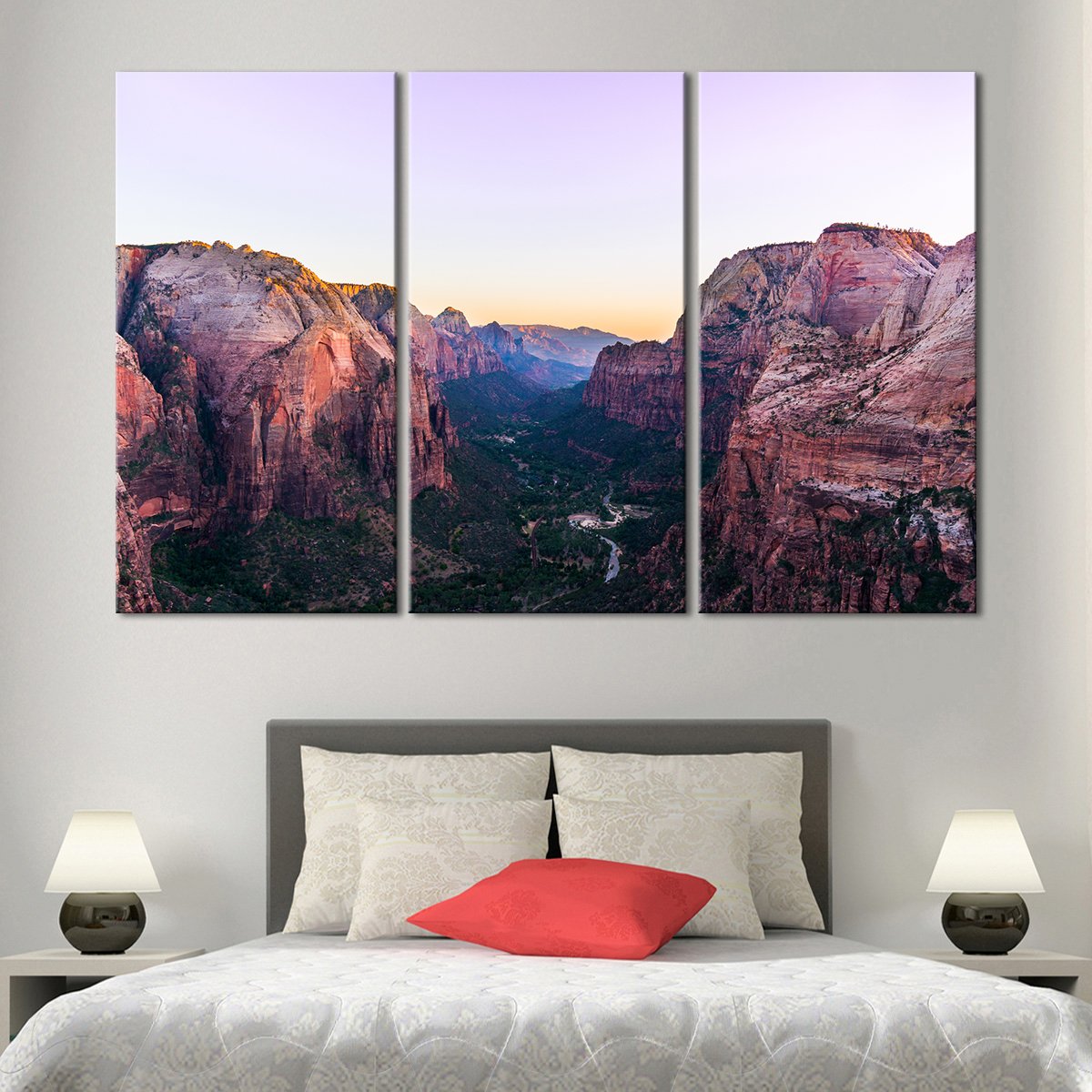 Zion National Park View Multi Panel Canvas Wall Art