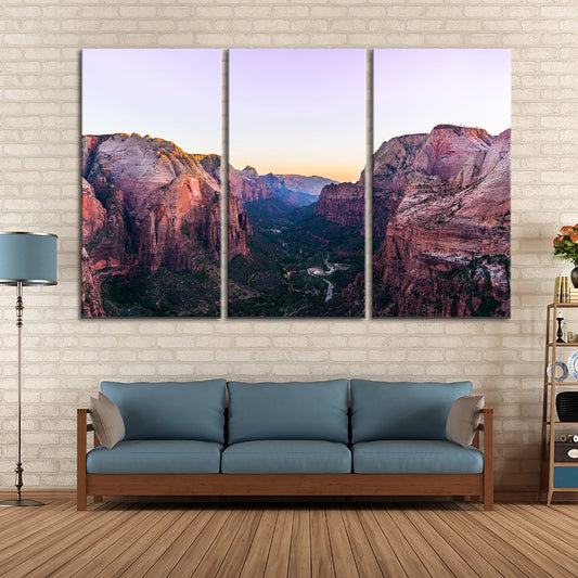 Zion National Park View Multi Panel Canvas Wall Art