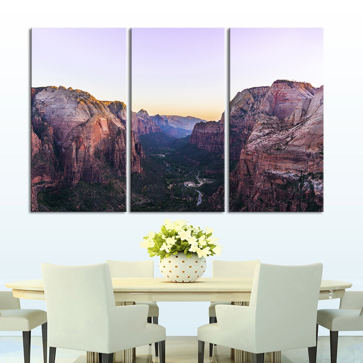 Zion National Park View Multi Panel Canvas Wall Art