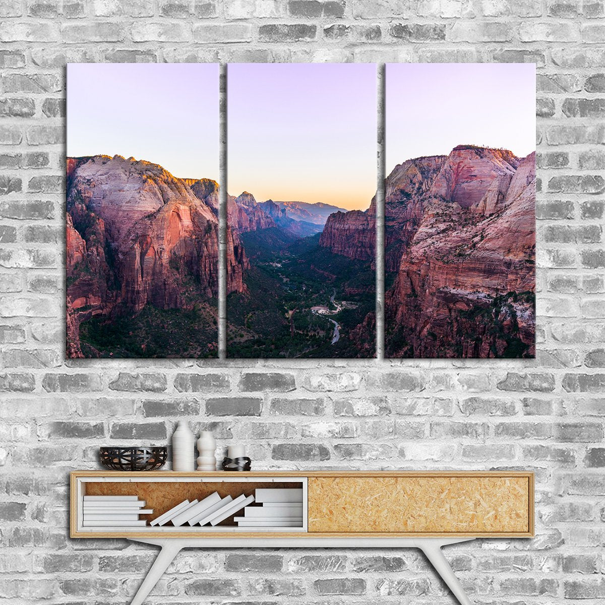 Zion National Park View Multi Panel Canvas Wall Art