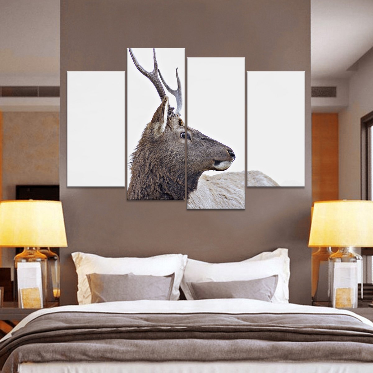 Beautiful Deer Gaze Multi Panel Canvas Wall Art