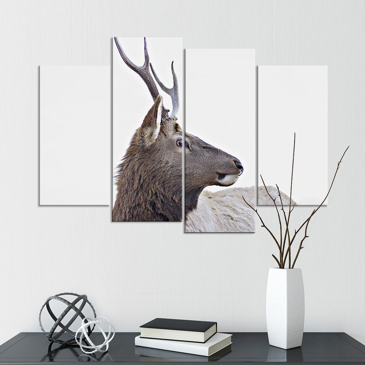 Beautiful Deer Gaze Multi Panel Canvas Wall Art