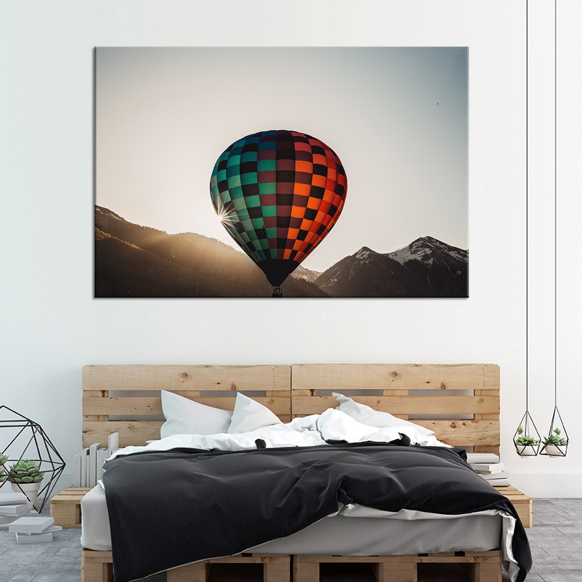 Sunrise Balloon Ride Multi Panel Canvas Wall Art