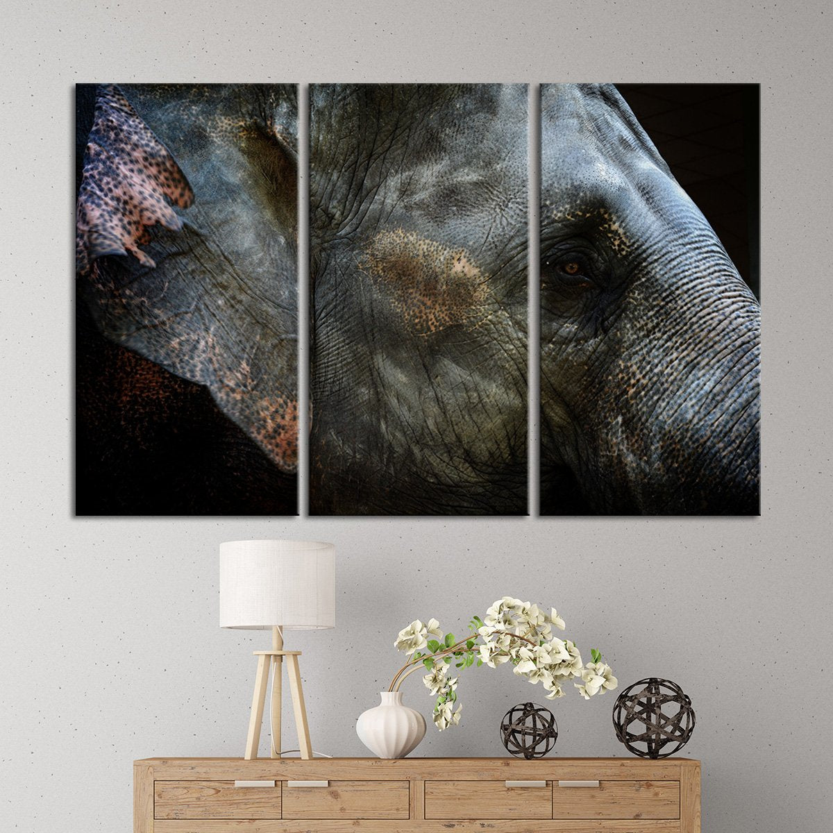 Eye Of The Elephant Multi Panel Canvas Wall Art