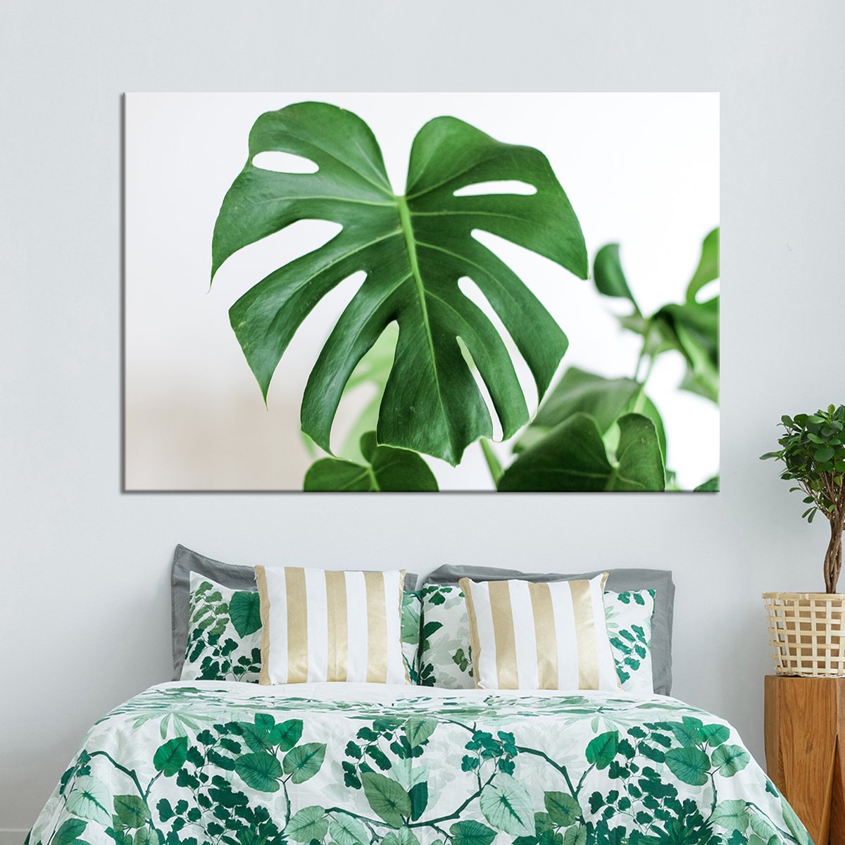 Beautiful Monstera Leaf Multi Panel Canvas Wall Art