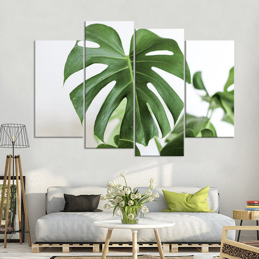 Beautiful Monstera Leaf Multi Panel Canvas Wall Art
