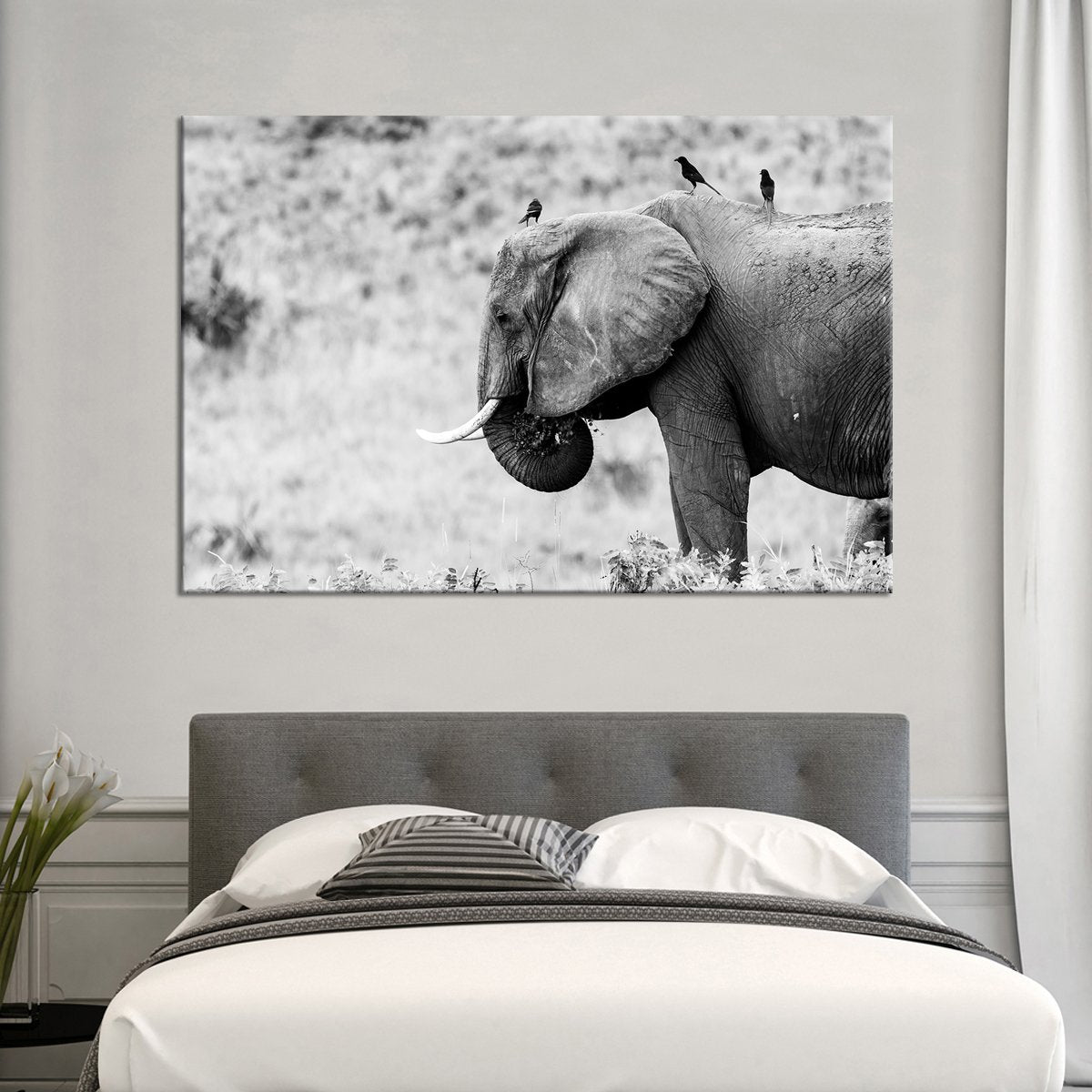 Elephant And Friends Multi Panel Canvas Wall Art