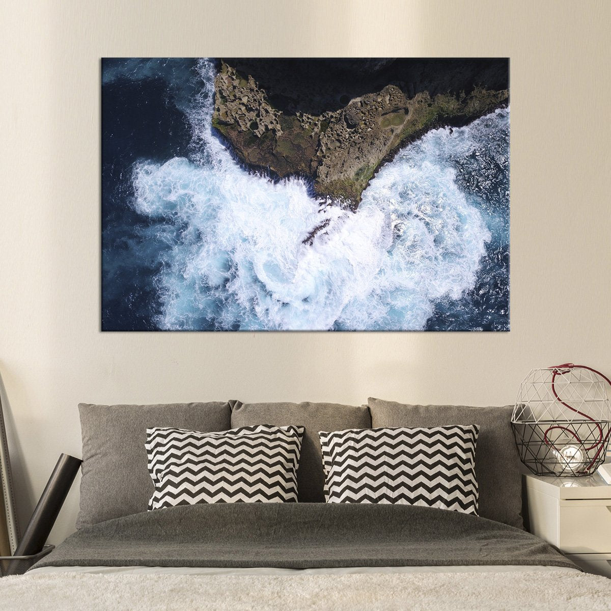 Smashing High Waves Multi Panel Canvas Wall Art