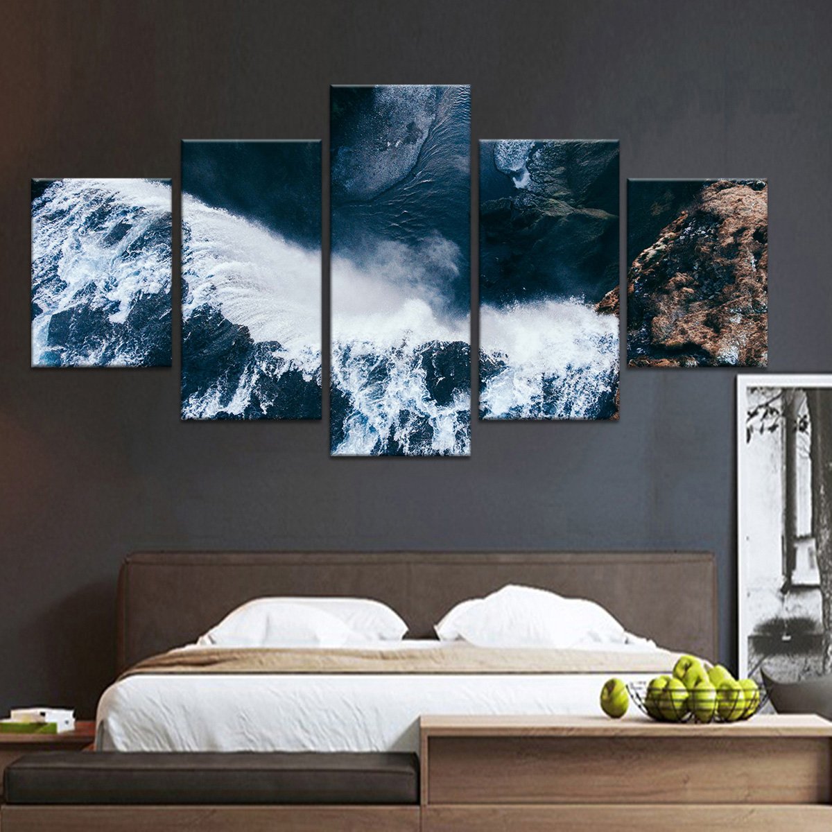 Stunning Crashing Waves Multi Panel Canvas Wall Art