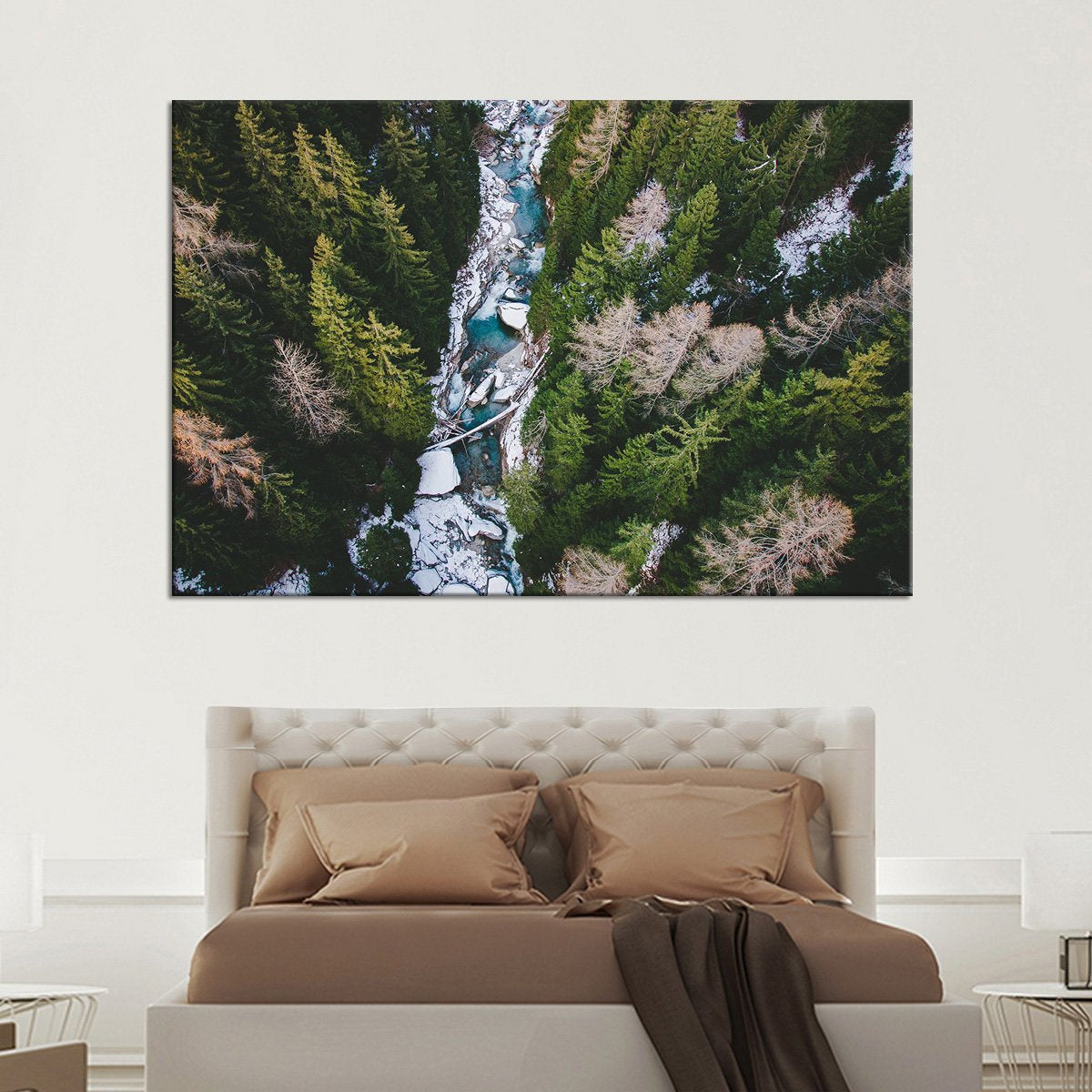 Forest Landscape From Above Multi Panel Canvas Wall Art