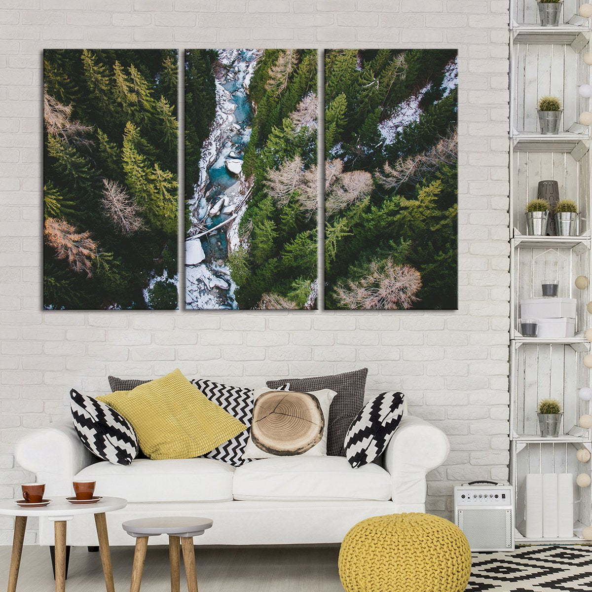 Forest Landscape From Above Multi Panel Canvas Wall Art