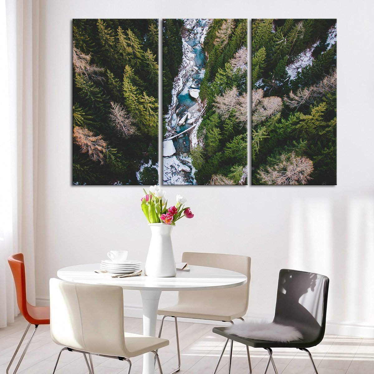 Forest Landscape From Above Multi Panel Canvas Wall Art