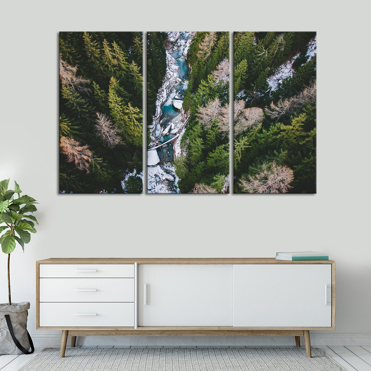 Forest Landscape From Above Multi Panel Canvas Wall Art