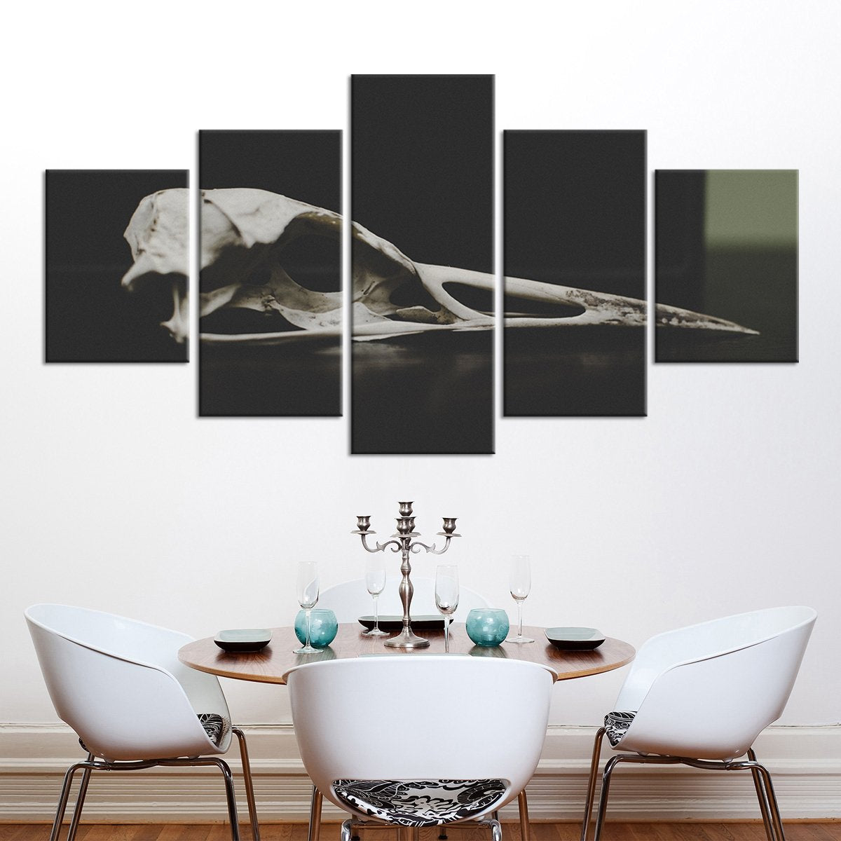 Simple Skull Multi Panel Canvas Wall Art