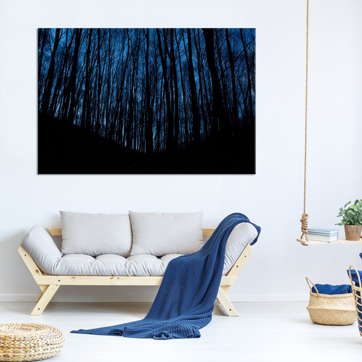 Gloomy Forest Multi Panel Canvas Wall Art