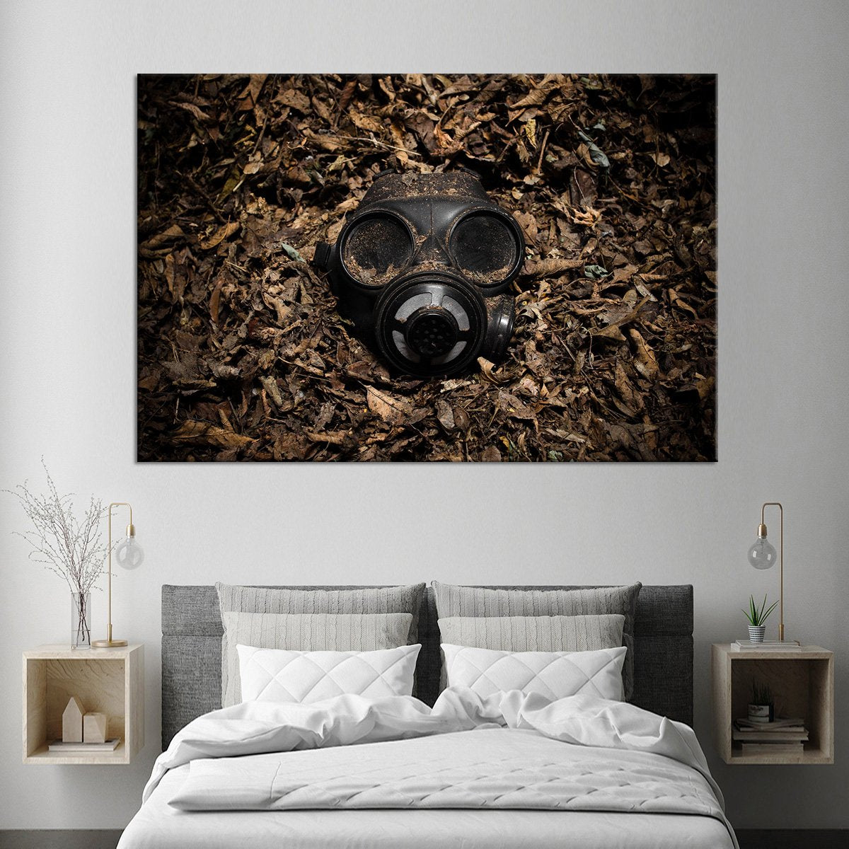 Gas Mask Multi Panel Canvas Wall Art