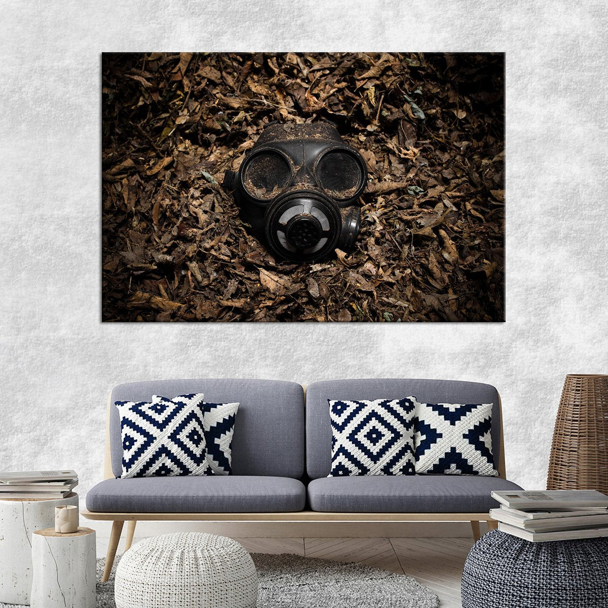 Gas Mask Multi Panel Canvas Wall Art