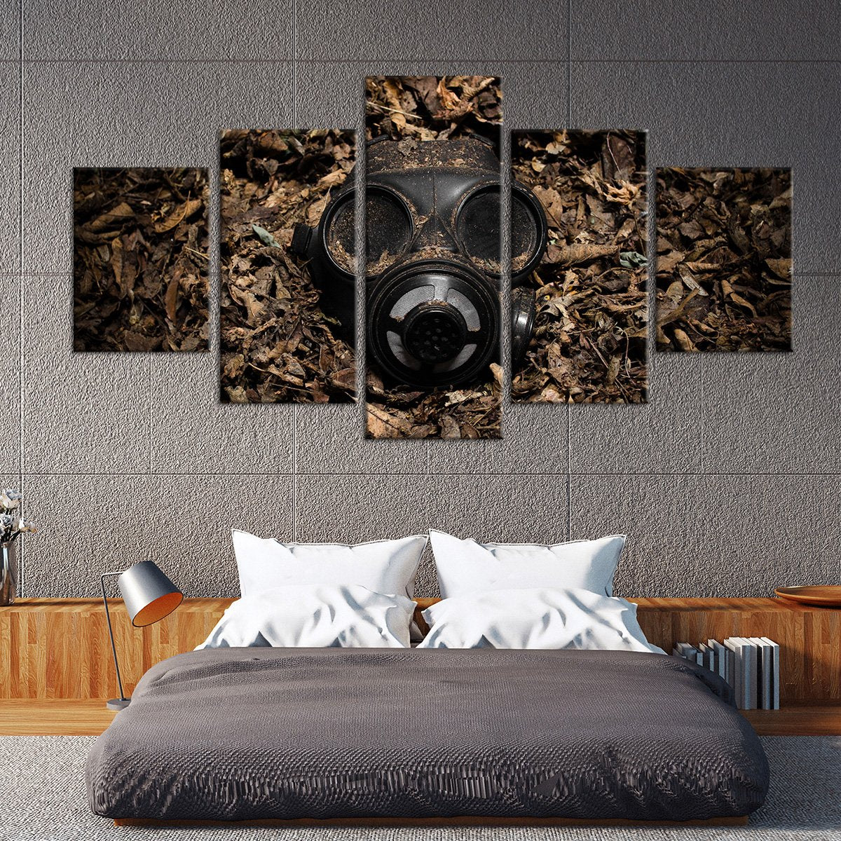 Gas Mask Multi Panel Canvas Wall Art
