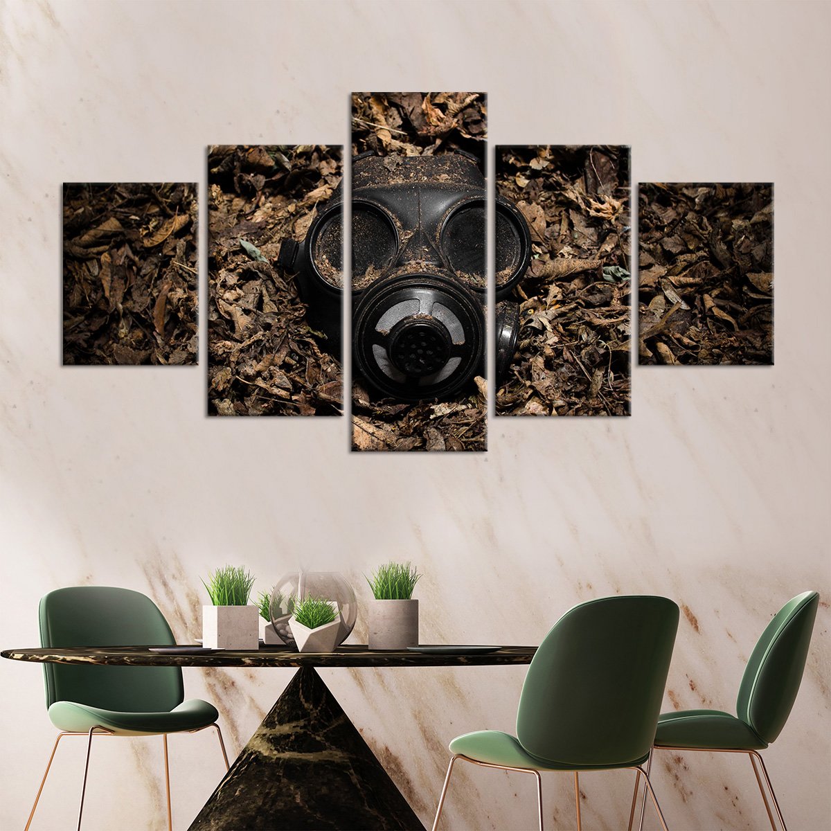 Gas Mask Multi Panel Canvas Wall Art