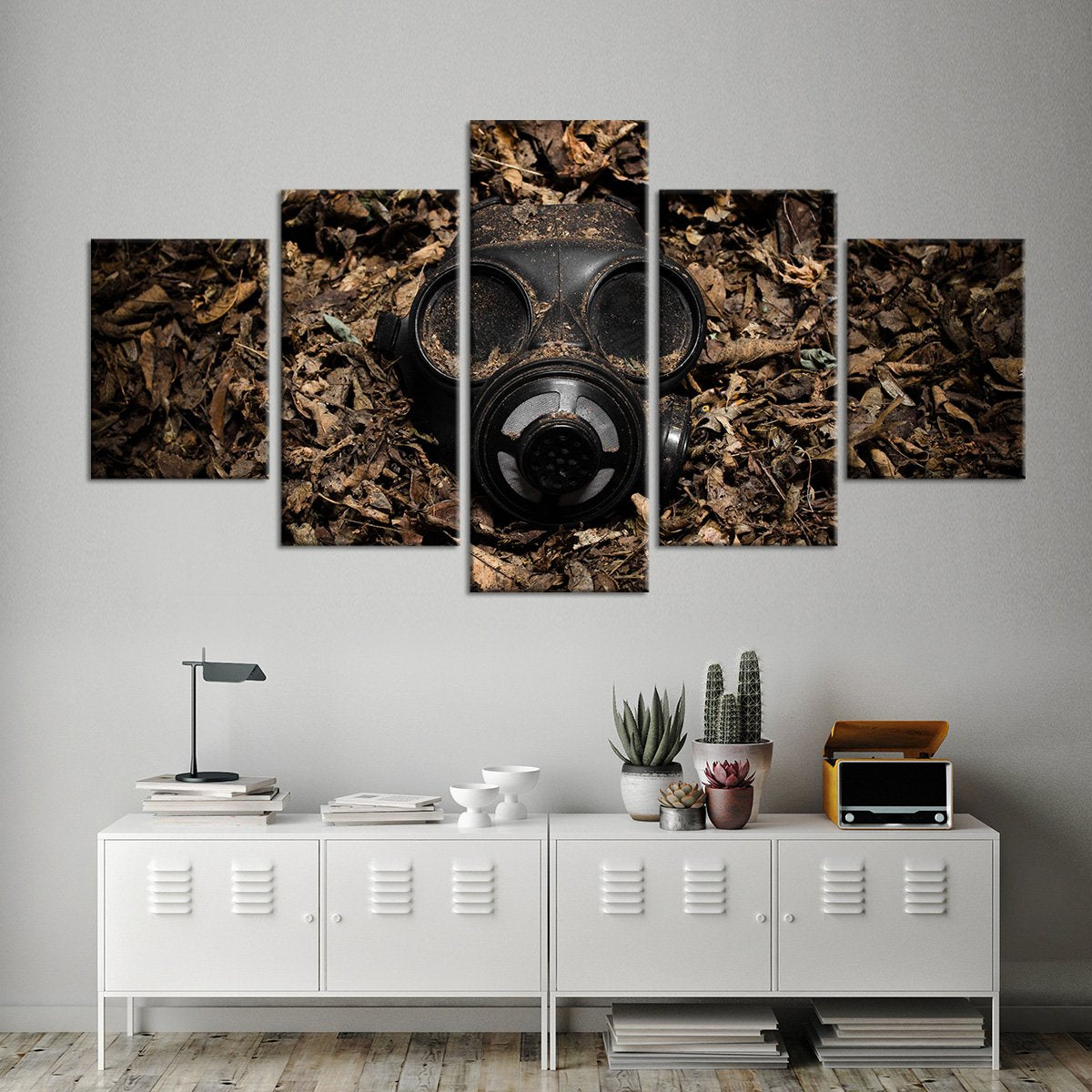 Gas Mask Multi Panel Canvas Wall Art
