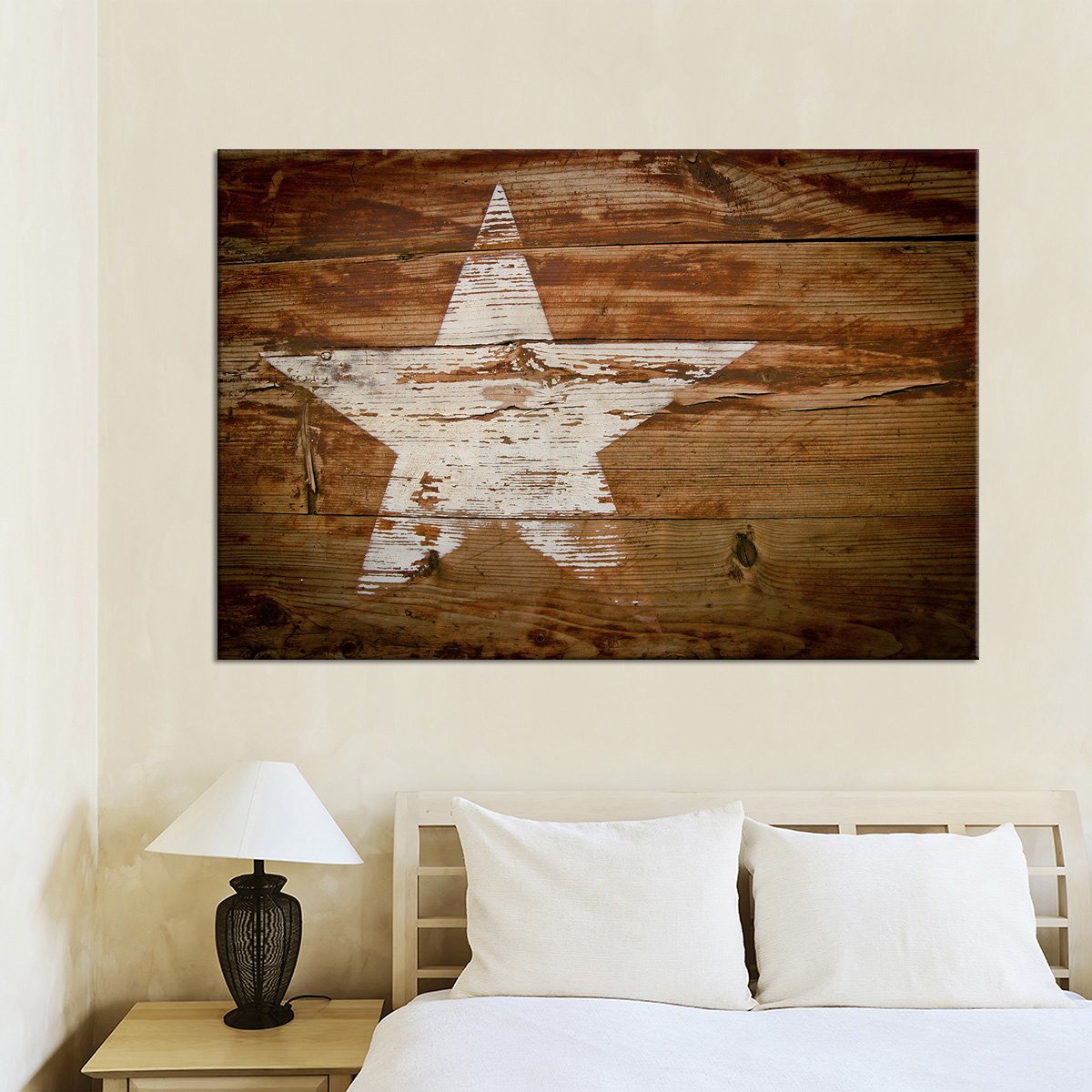 Wooden Star Multi Panel Canvas Wall Art