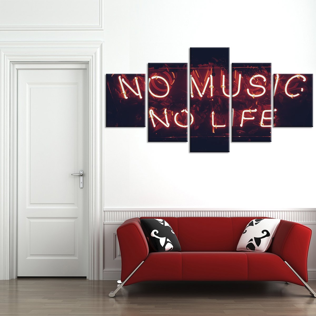 No Music No Life Multi Panel Canvas Wall Art