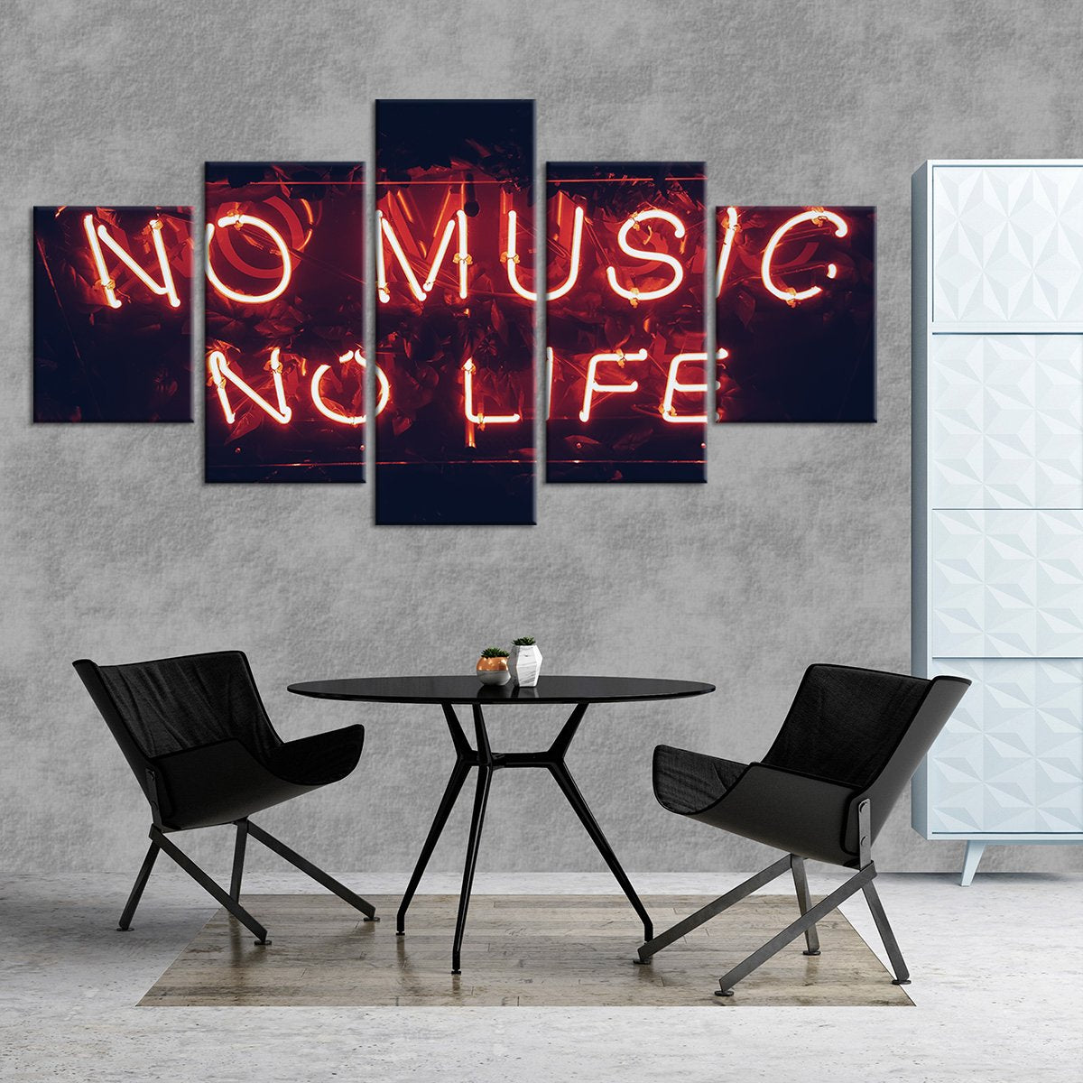 No Music No Life Multi Panel Canvas Wall Art