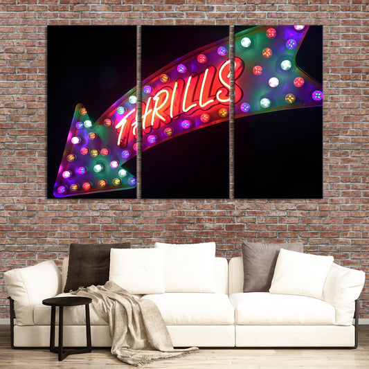 Thrills This Way Multi Panel Canvas Wall Art