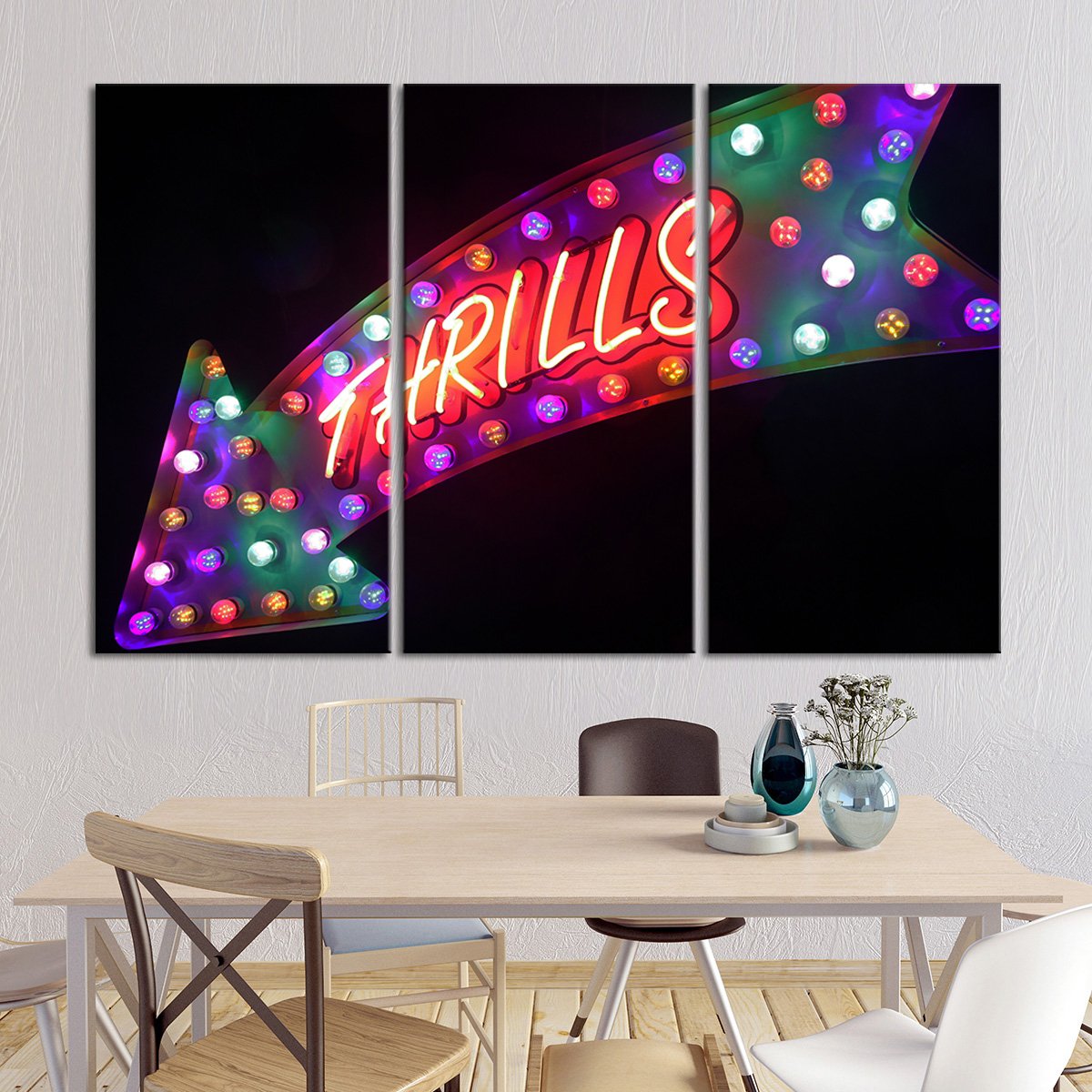 Thrills This Way Multi Panel Canvas Wall Art