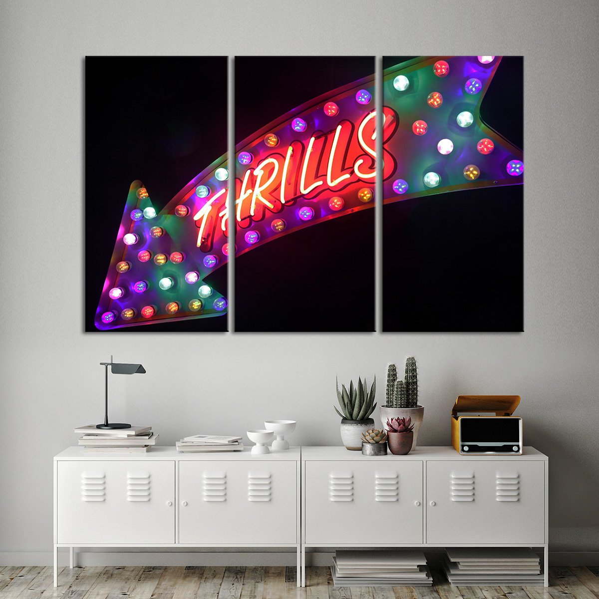 Thrills This Way Multi Panel Canvas Wall Art