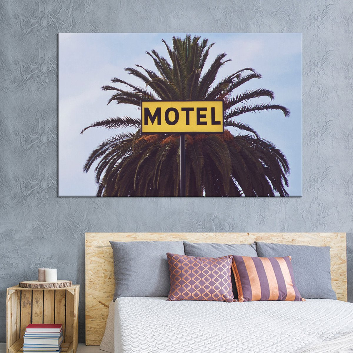 Tropical Vintage Motel Multi Panel Canvas Wall Art