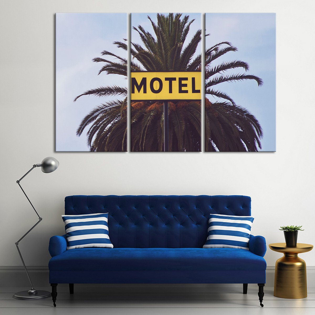 Tropical Vintage Motel Multi Panel Canvas Wall Art