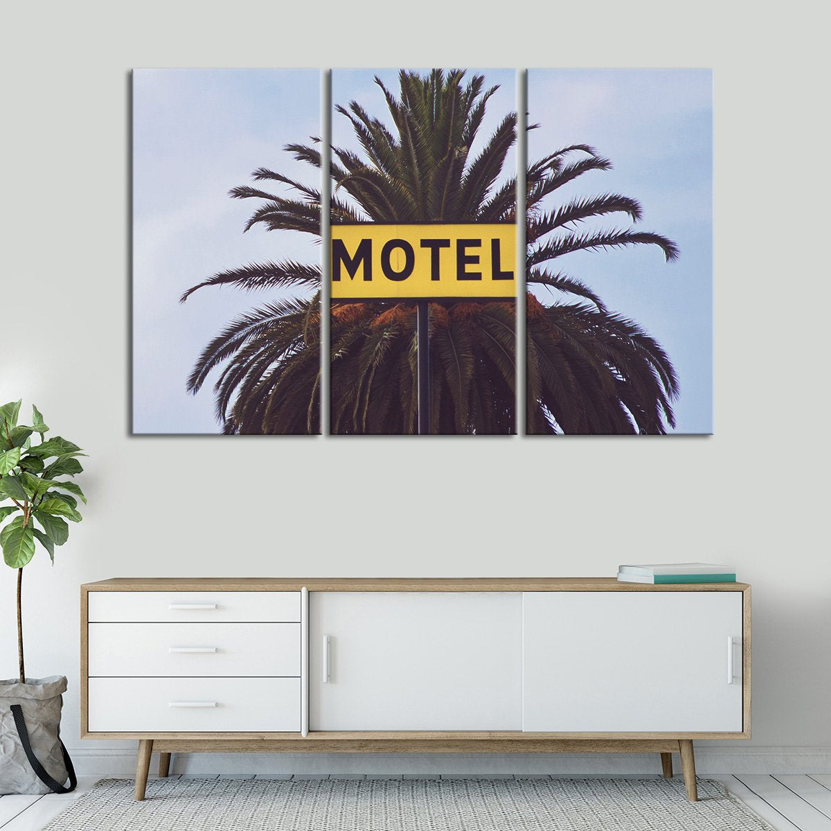 Tropical Vintage Motel Multi Panel Canvas Wall Art