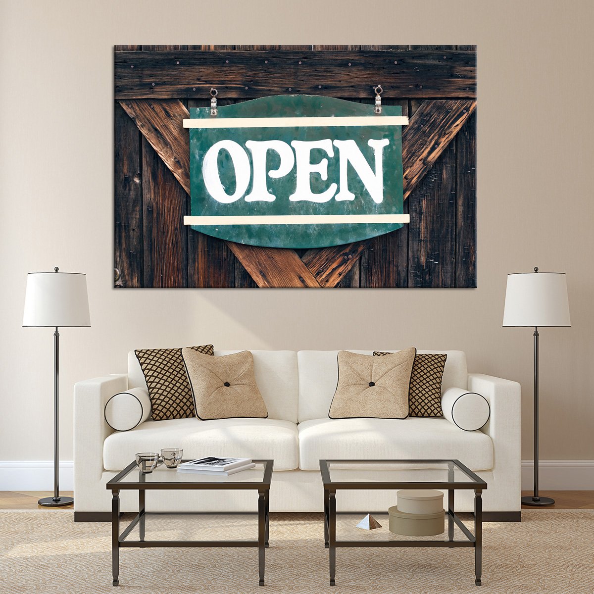 Open for Business Multi Panel Canvas Wall Art